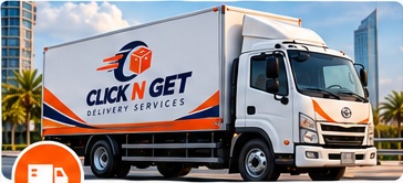 Commercial delivery truck